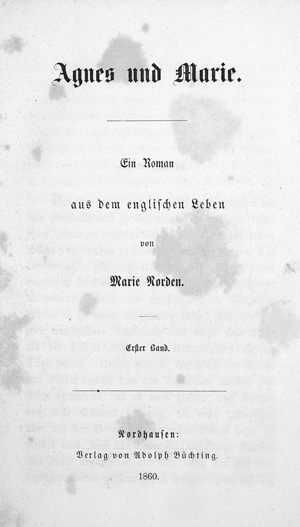 Lot 2082, Auction  126, Norden, Marie (d. i. Friederike Wolfhagen), Agnes und Marie