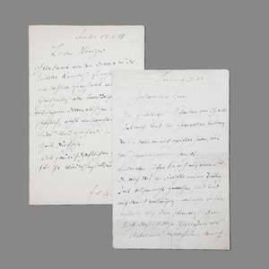 Lot 2549, Auction  126, Wildenbruch, Ernst von, 2 Briefe über literarische Anfragen. 1887-1888