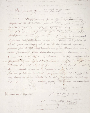 Lot 2611, Auction  126, Hanfstaengl, Franz, Brief an den Weimarer Hofmaler Johann Heinrich Schramm.1845