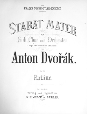 Lot 2624, Auction  126, Dvorak, Antonin, Stabat Mater. Partitur. Mit Besitzvermerk von Karl Straube. 1881