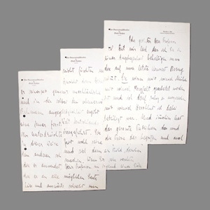 Lot 2627, Auction  126, Karajan, Herbert von, Brief über einen Kritiker. 1936