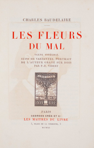 Lot 3014, Auction  126, Baudelaire, Charles, Les Fleurs du Mal