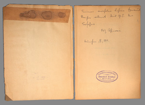 Lot 3041, Auction  126, Cassirer, Fritz, Edgar. Gedichte. 