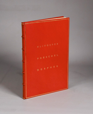 Lot 3094, Auction  126, Unsere Gutenbergringträger, Klingspor Poeschel Dorfner (Dorfner-Einband)