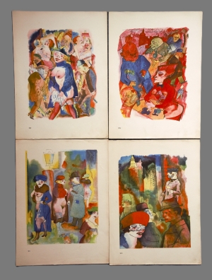 Los 3142 - Grosz, George - Ecce Homo. Sechzehn Aquarelle. Berlin, Malik, 1923 - 3 - thumb