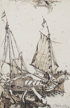 Lot 3186, Auction  126, Janssen, Horst, Brief an Mynher Henri Nannen zu Emden. Hamburg 1988. - Vorzugsausgabe mit separater Originalradierung