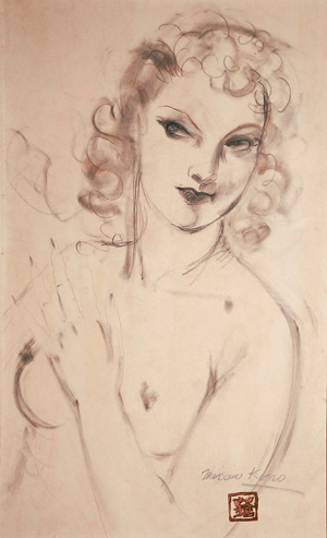 Los 3283 - Kono, Micao - Portrait einer Frau. Signierte Original-Zeichnung  - 0 - thumb