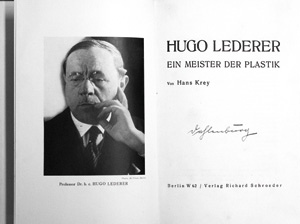 Los 3285 - Krey, Hans - Hugo Lederer. Ein Meister der Plastik - 0 - thumb