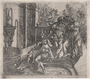 Lot 5073, Auction  126, Deutsch, um 1600. Susanna im Bade