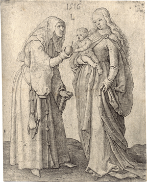 Lot 5609, Auction  126, Leyden, Lucas van, Die Jungfrau und die hl. Anna