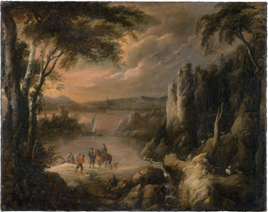 Lot 6020, Auction  126, Deutsch, um 1730/40. Ideale Rheinlandschaft