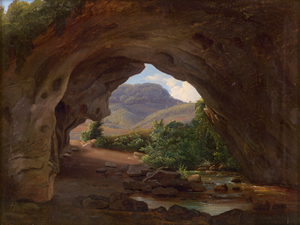 Lot 6093, Auction  126, Dänisch, um 1840. Felsenbogen in den Sabiner Bergen bei Civitella