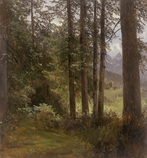 Lot 6106, Auction  126, Deutsch, um 1840. Kleine Waldpartie im Alpenvorland