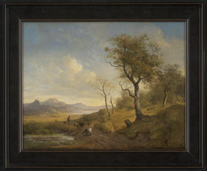 Los 6119 - Hofstetten, Franz Xaver von - Voralpenlandschaft mit einem Hirten und seinem Vieh - 1 - thumb