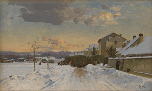 Los 6125 - Schuster, Rudolf Heinrich - Wintertag in Görz (Gorizia) mit Blick auf die Julischen Alpen - 0 - thumb