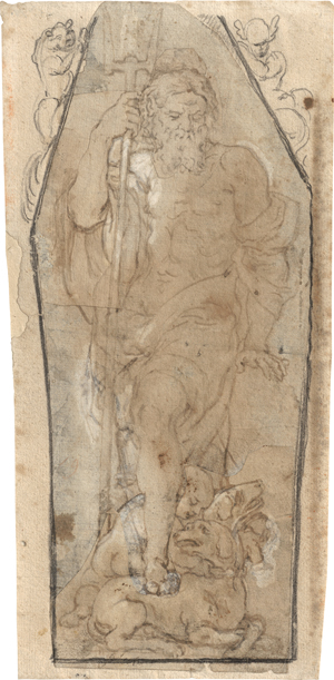 Lot 6517, Auction  126, Italienisch, 16. Jh. Pluto, zu seinen Füßen Cerberus und Amor