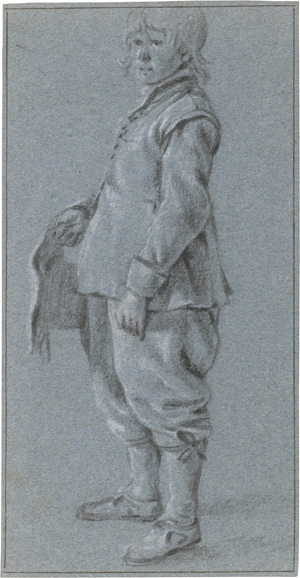 Lot 6531, Auction  126, Niederländisch, 17. Jh. Stehender Kavalier, einen Hut haltend