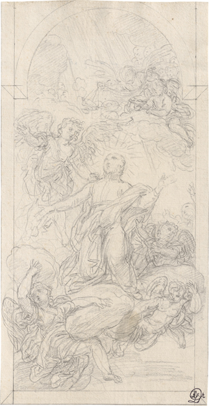 Lot 6554, Auction  126, Italienisch, 18. Jh. Apotheose eines Heiligen 