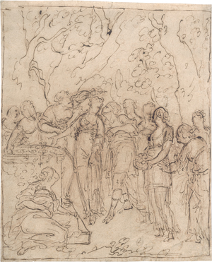 Los 6575 - Kauffmann, Angelika - Umkreis - Opfer eines jungen Paares an die Liebe, umgeben von den neun Musen - 0 - thumb