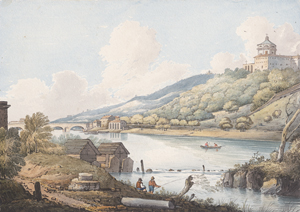 Lot 6659, Auction  126, Fryer, Edward H., Turin: Blick über den Po auf den Monte dei Cappuccini