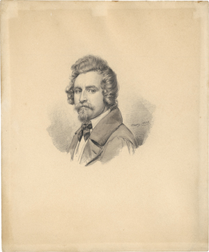 Lot 6661, Auction  126, Lessing, Carl Friedrich, Bildnis eines jungen Künstlers mit Vollbart