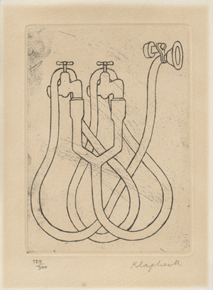 Lot 8147, Auction  126, Klapheck, Konrad, Wasserhähne mit Schlauch