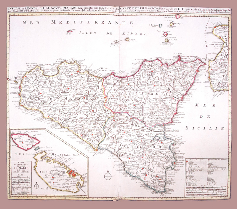 Lot 137, Auction 126, Ottens, Joachim, Insulae et Regni Siciliae Novissima Tabula