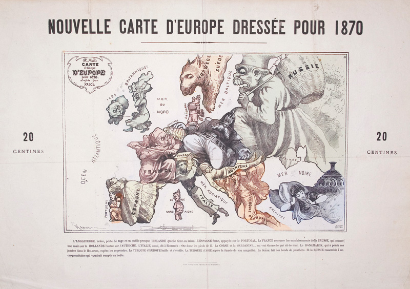 Lot 484, Auction 126, Hadol, Paul, Nouvelle carte d'europe dressée pour 1870
