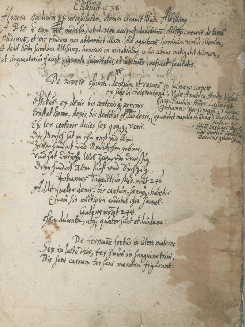 Lot 1029, Auction  126, Schule von Salerno, De conservanda valetudine. Lateinisch-deutsche Handschrift auf Papier