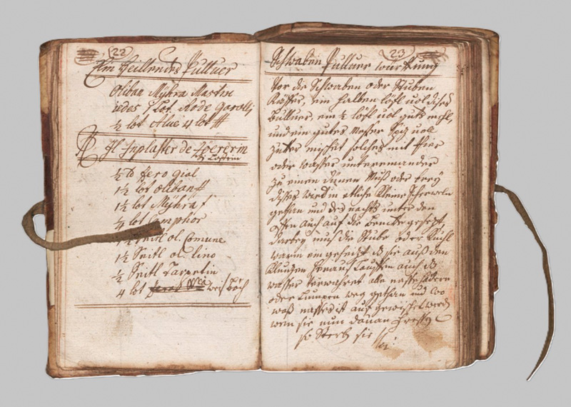 Lot 1038, Auction 126, Deutsch-italienisches Rezeptbuch, Muster 1