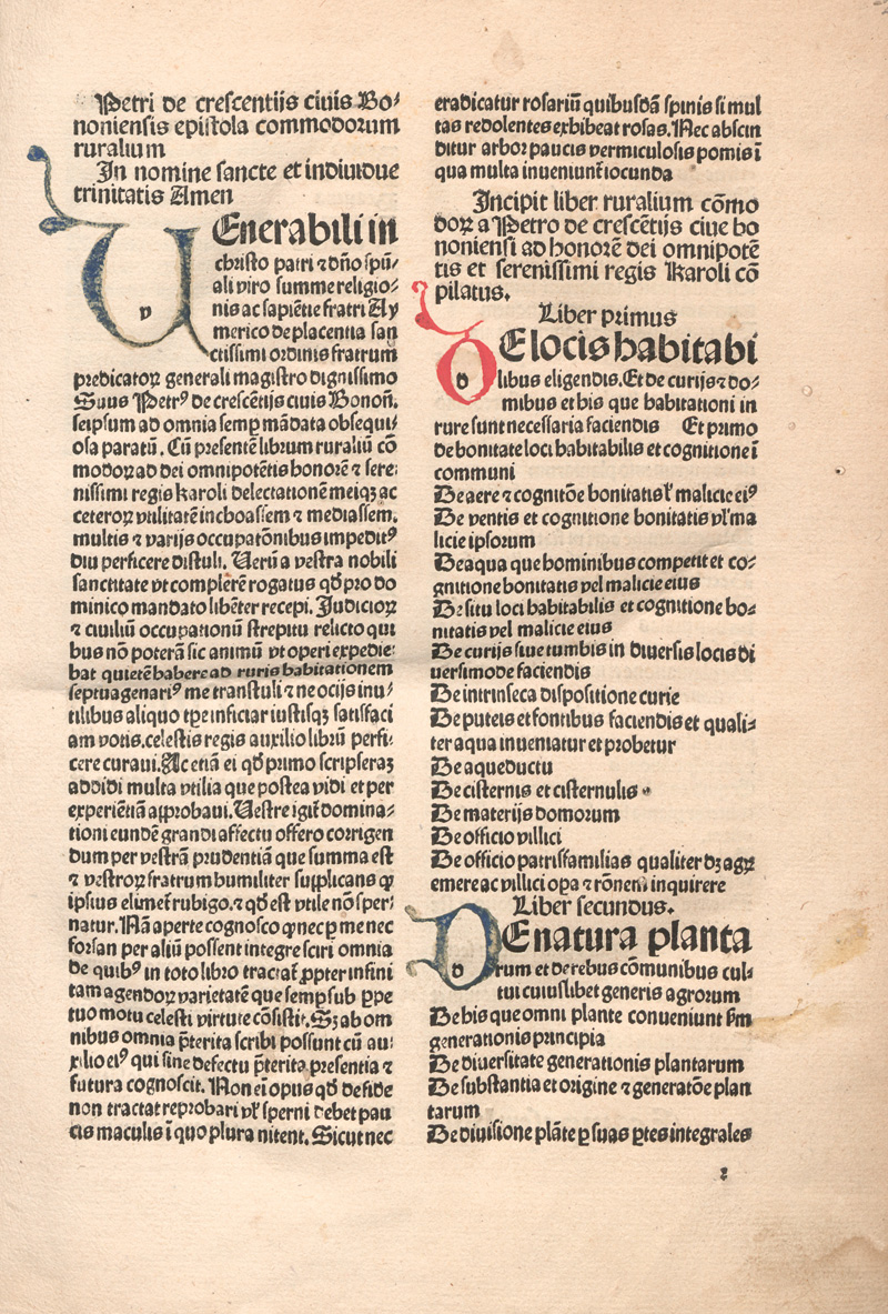 Lot 1063, Auction 126, Petrus de Crescentiis, Ruralia commoda