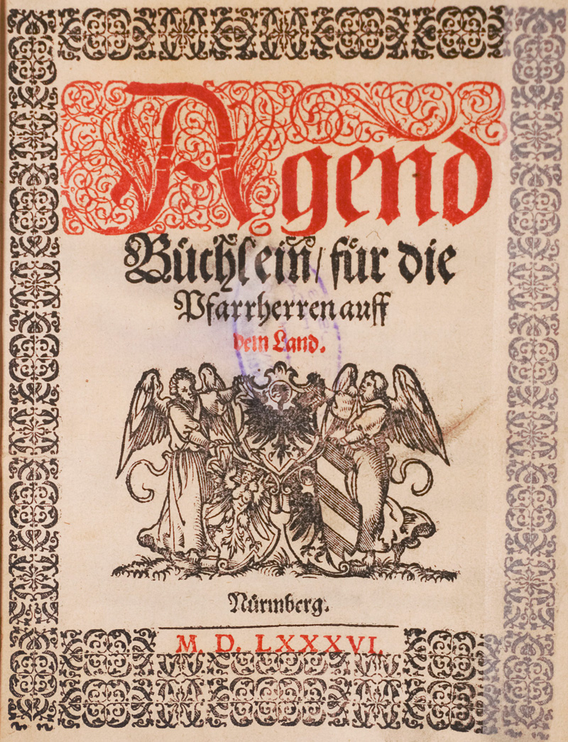 Lot 1102, Auction 126, Agend Büchlein, für die Pfarrherren auff dem Land (+ 2 Beibände)