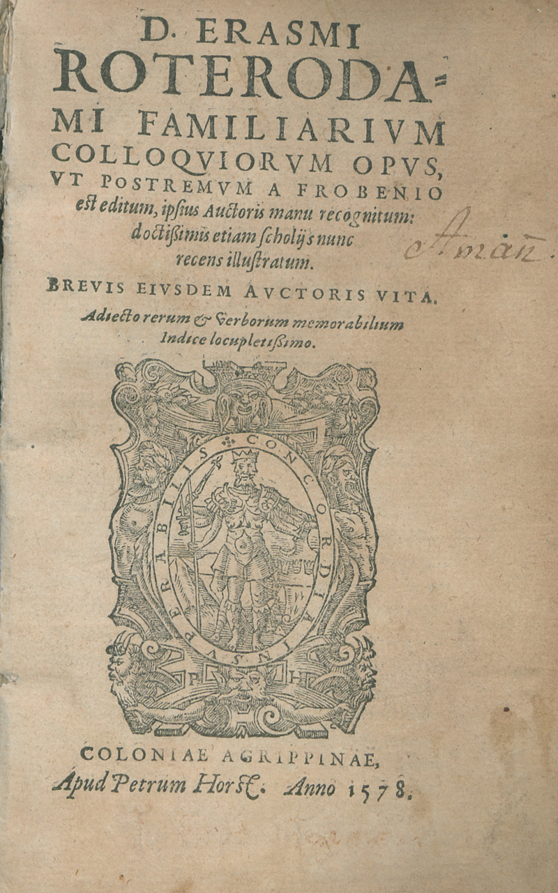 Lot 1124, Auction 126, Erasmus von Rotterdam, Desiderius, Familiarium colloquiorum opus