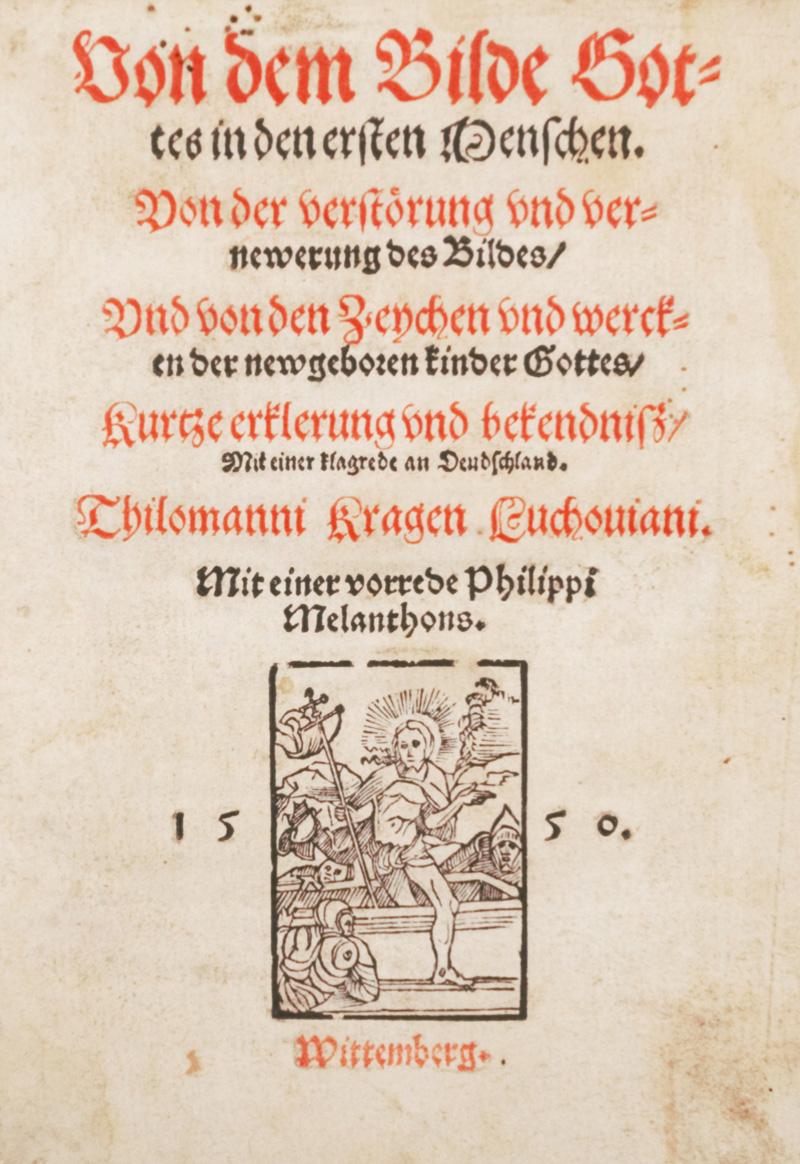 Lot 1142, Auction 126, Krage, Tilemann, Von dem Bilde Gottes in den ersten Menschen (+ 2 Beibände)