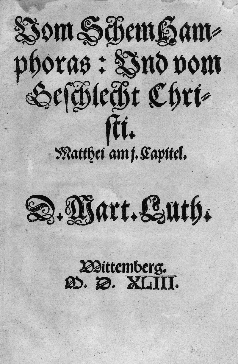 Lot 1157, Auction 126, Luther, Martin, Von Schem Hamphoras