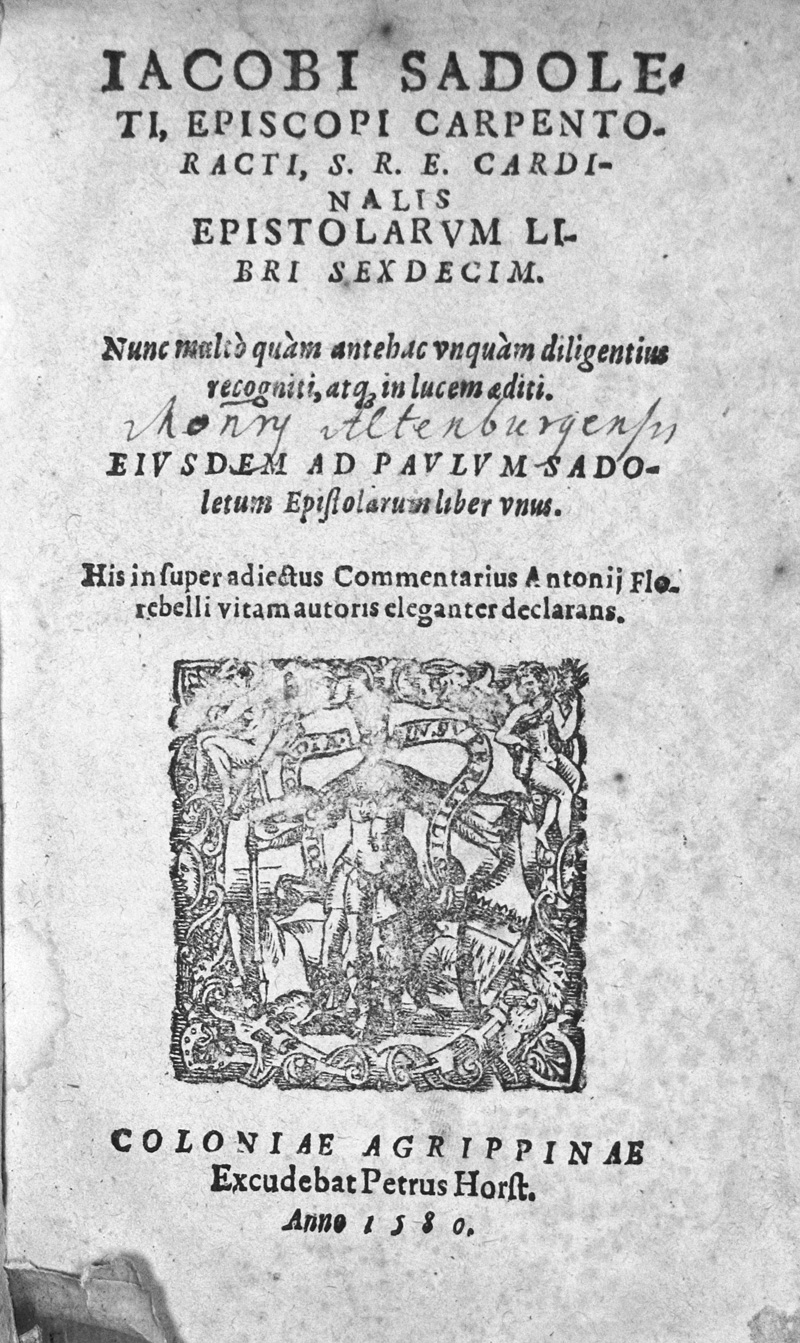 Lot 1186, Auction 126, Sadoleto, Jacopo, Epistolarum libri sexdecim