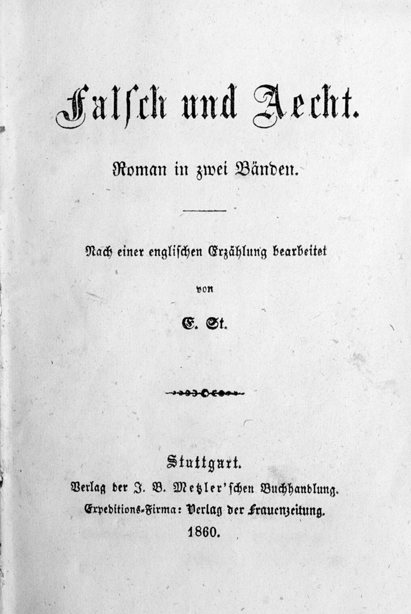 Lot 2024, Auction  126, Falsch und Aecht, Roman in zwei Bänden