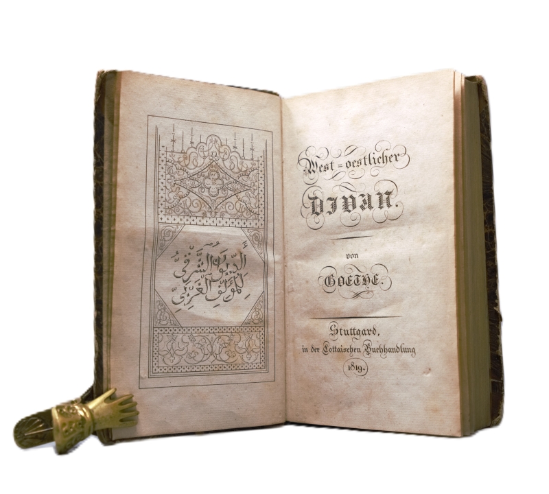 Lot 2039, Auction 126, Goethe, Johann Wolfgang von, West-oestlicher Divan. Stuttgart, Cotta, 1819. Erste Ausgabe in Druckvariante "TAlismane"