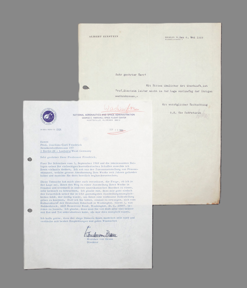 Lot 2554, Auction  126, Braun, Wernher von, Brief an einen Maler in Berlin. Mit Beigabe. 1968