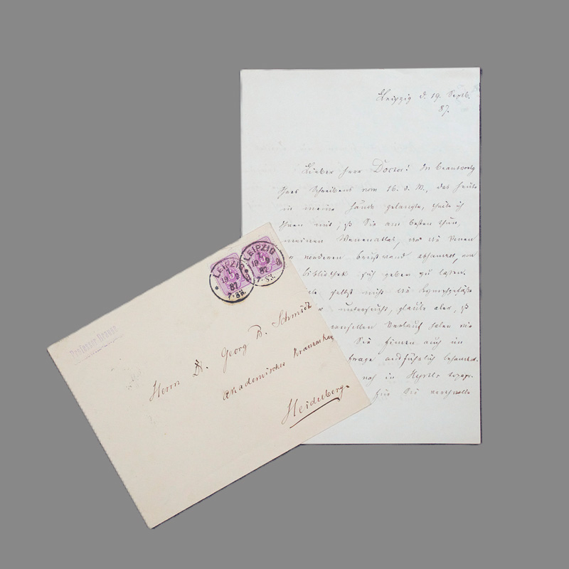 Lot 2555, Auction 126, Braune, Wilhelm, Brief an einen Kollegen in Heidelberg. 1887