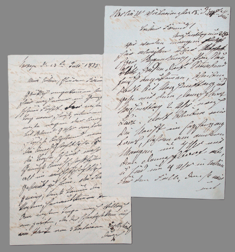 Lot 2593, Auction  126, Loewe--Calbe, Wilhelm, 2 Briefe an Freunde. 1875