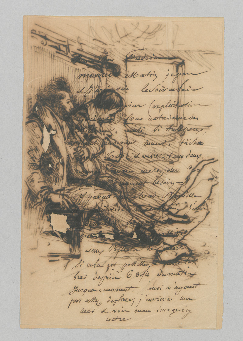 Lot 2609, Auction  126, Französische Maler und Bildhauer, Sammlung von 34 eigenhändigen Briefen. 1813-1900 