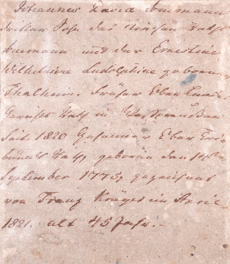 Lot 2617, Auction 126, Krüger, Franz, Brief und Porträt "Johannes David Neumann". 1821