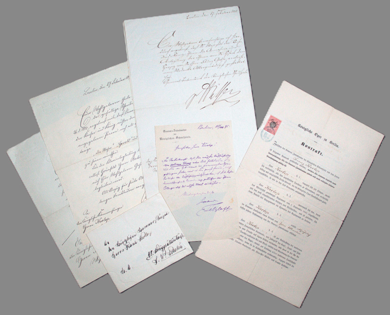 Lot 2629, Auction  126, Krolop, Franz, 16 Schriftstücke aus seiner Laufbahn als Opernsänger. 1870-1923