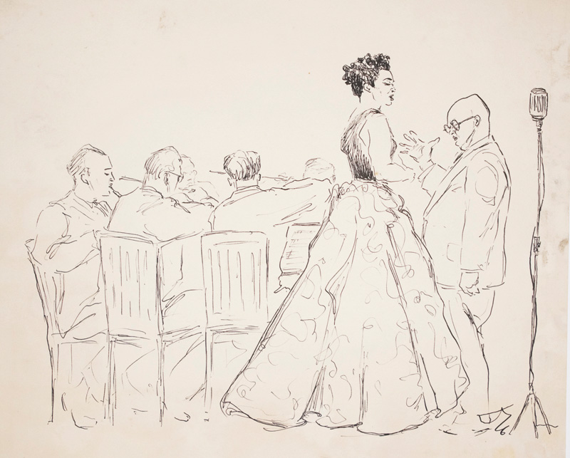 Lot 3081, Auction 126, Dolbin, Benedikt Fred, Portrait von Jennie Tourel und Paul Hindemith