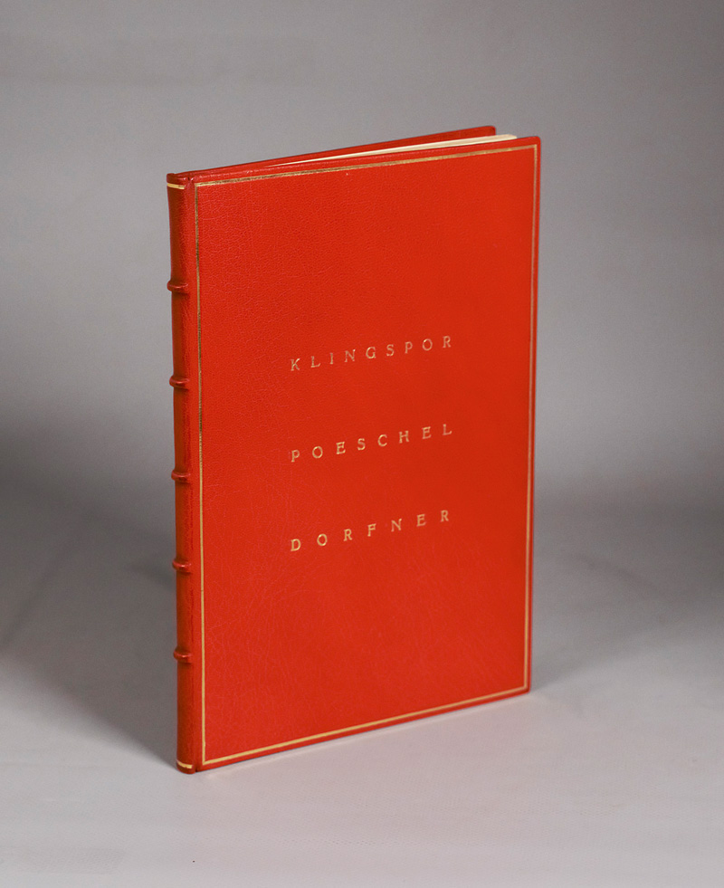 Lot 3094, Auction  126, Unsere Gutenbergringträger, Klingspor Poeschel Dorfner (Dorfner-Einband)