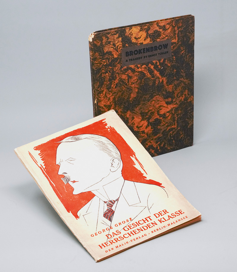 Lot 3140, Auction 126, Grosz, George, Das Gesicht der herrschenden Klasse. 3. erw. Aufl. Berlin, Malik, 1921. - Mit Beigabe: Ernst Toller. Brokenbrow. London 1926