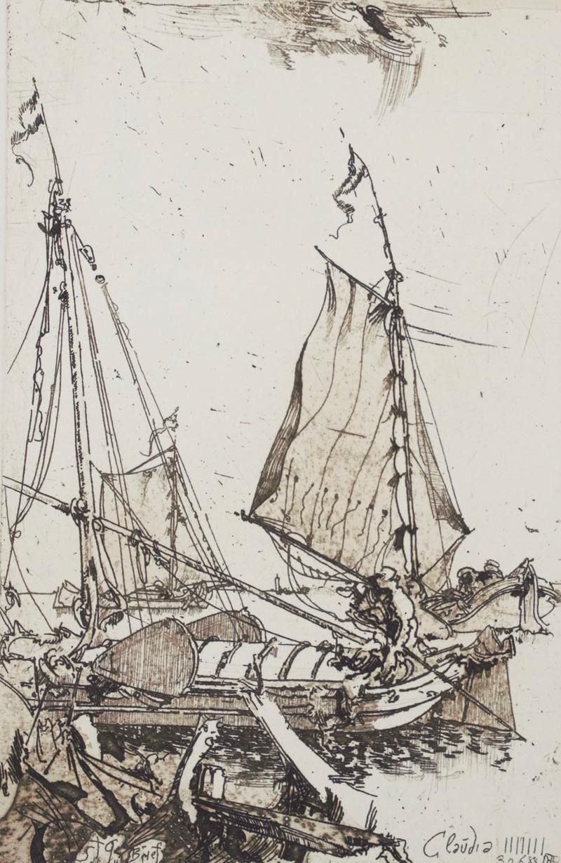 Lot 3186, Auction  126, Janssen, Horst, Brief an Mynher Henri Nannen zu Emden. Hamburg 1988. - Vorzugsausgabe mit separater Originalradierung