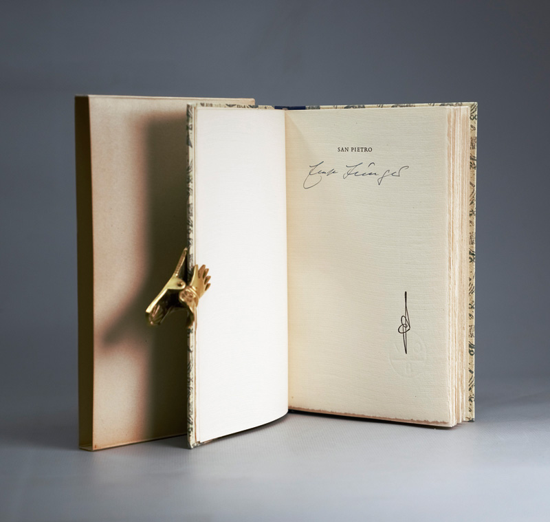 Lot 3210, Auction 126, Jünger, Ernst, San Pietro. OHalbmaroquin. Olten 1957. - 115 Exemplare (Luxusausgabe) mit eigenh. Zitat, Nr. 1 für W. Matheson