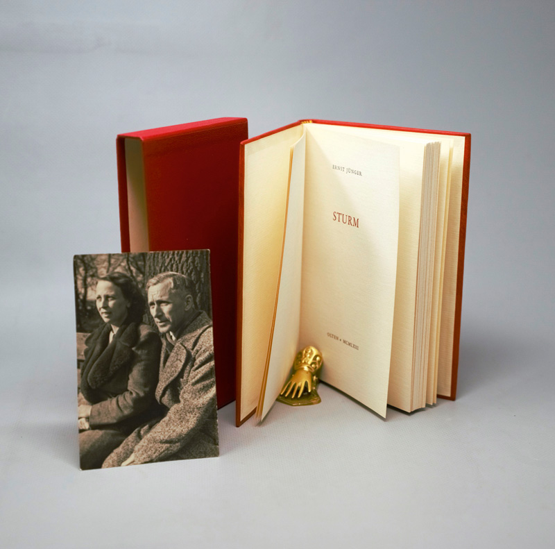 Lot 3219, Auction 126, Jünger, Ernst, Sturm. Olten 1963. - 500 Exemplare. - Mit sign. Porträtfotografie von E. J.